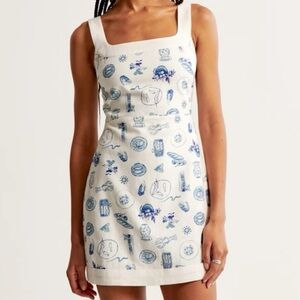 Abercrombie Blue and White Mini Dress